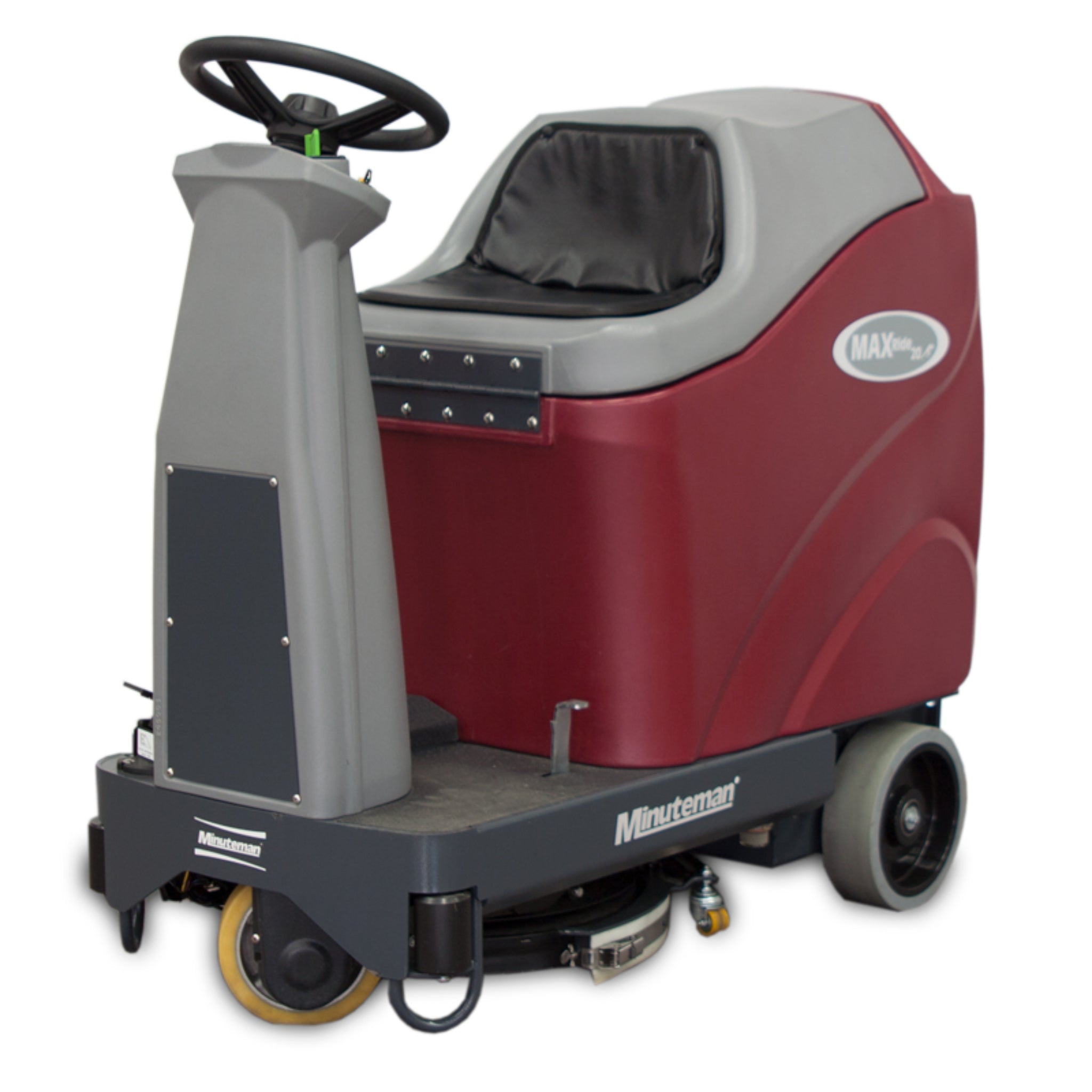 MINUTEMAN INTERNATIONAL MR20SWQP Max Ride 20" Vacuum Sweeper, Slanted Left View